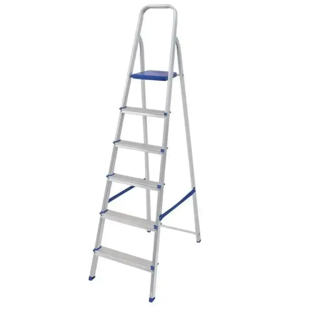 Escada doméstica 6 degraus em alumínio até 120 KG 5104 Mor