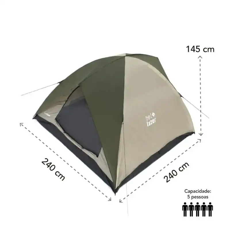 Kit Camping Barraca Araguaia Alta Premium até 5 Pessoas + Colchão Inflável de Casal — fotografia 9