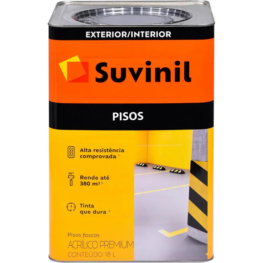 Tinta para piso cinza 18L da Suvinil
