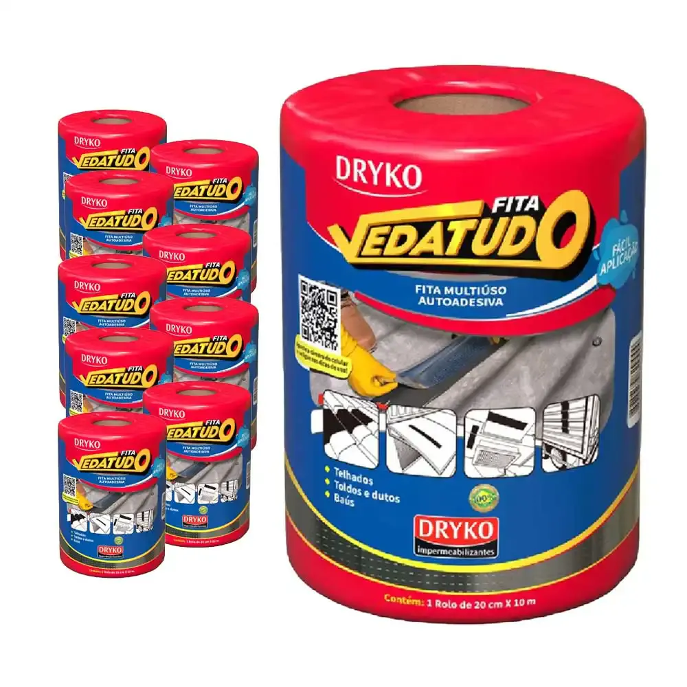 Fita Asfáltica Vedatudo 20 cm X 10 m 10 Unidades DRYKO — fotografia de referência
