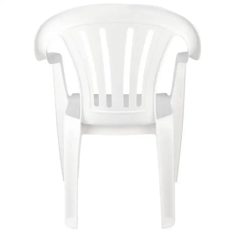 Cadeiras poltronas de plástico natal branca F890000 kit com 4 unidades Garden life — fotografia 5