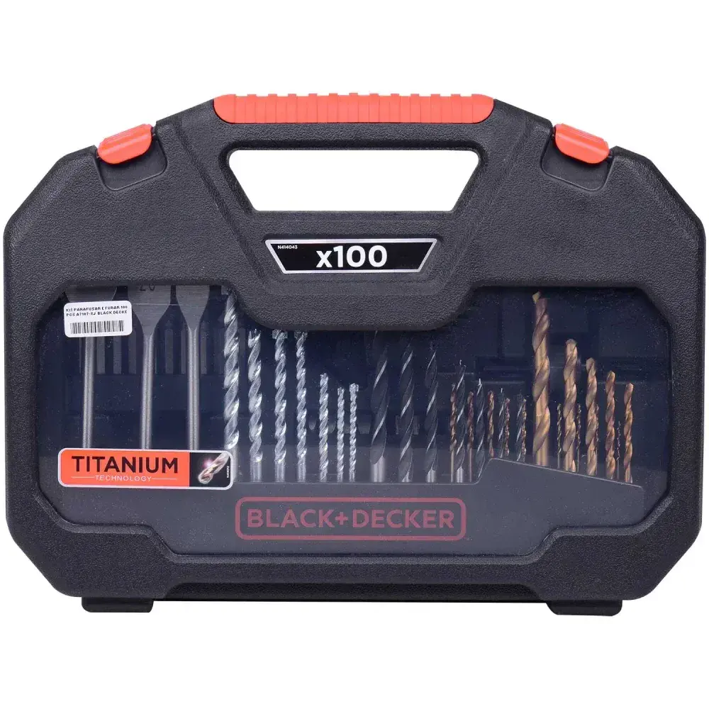 Kit para parafusar e furar A7187-XJ 100 peças black&decker — fotografia 6