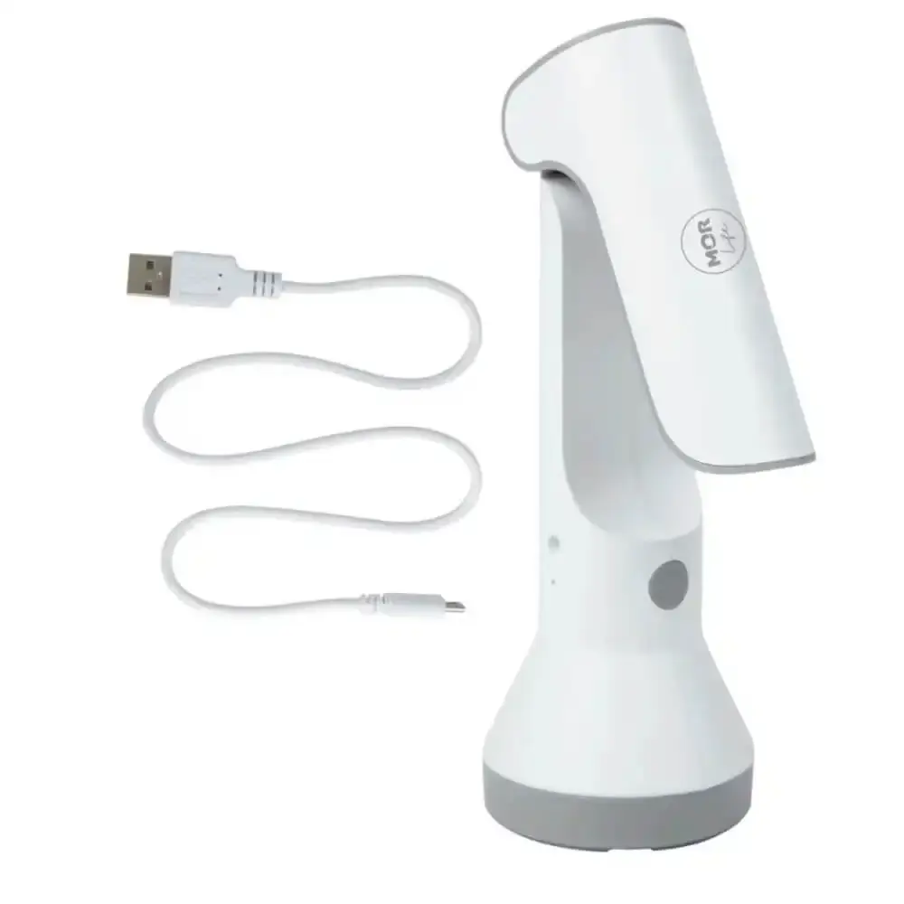 Lanterna recarregável USB 140LM led com função luminária bivolt Mor — fotografia 4