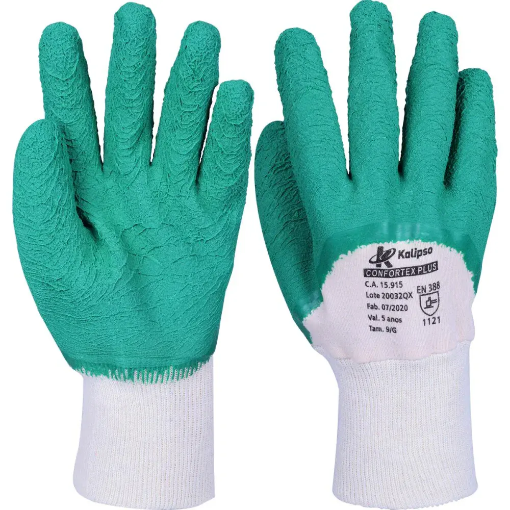 Luva banhada em látex natural confortex plus g Kalipso