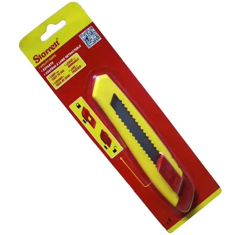 Estilete 18MM KUS045-S amarelo/vermelho Starrett