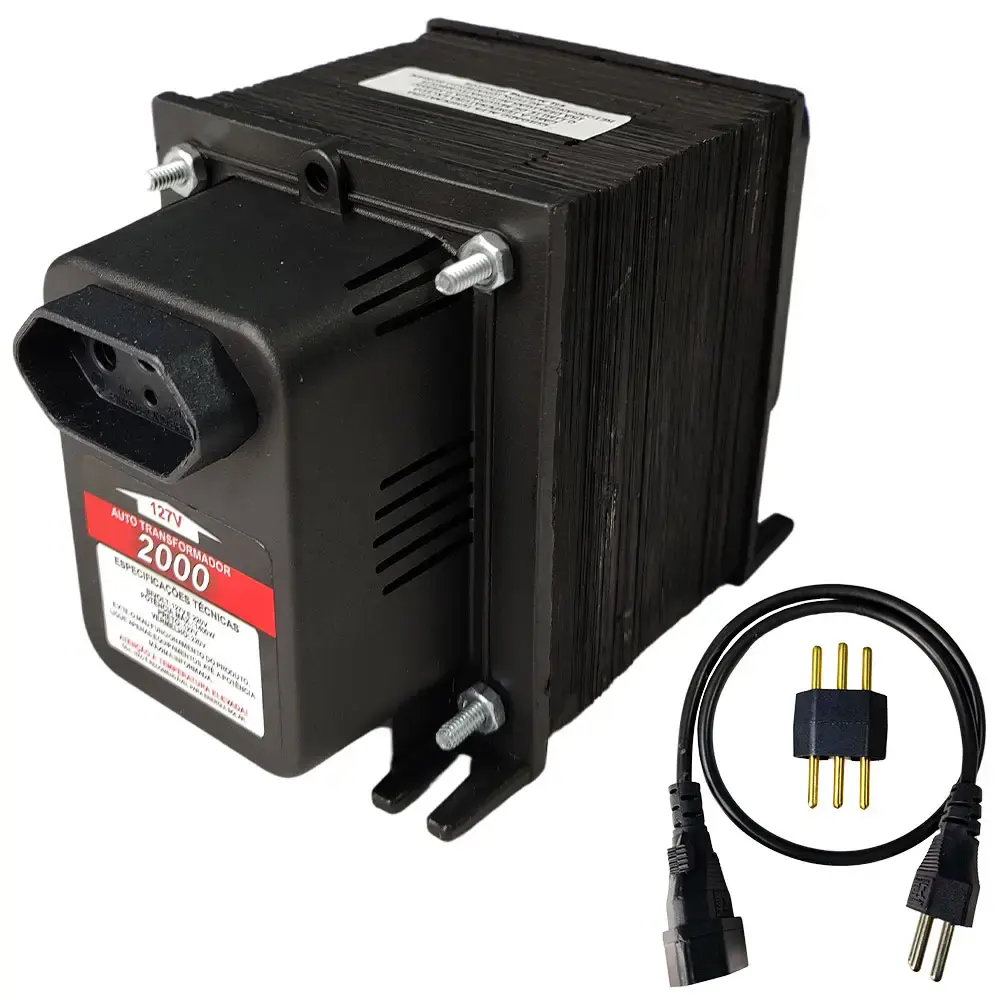Transformador de voltagem 1400W bivolt EVAT2000 Evald