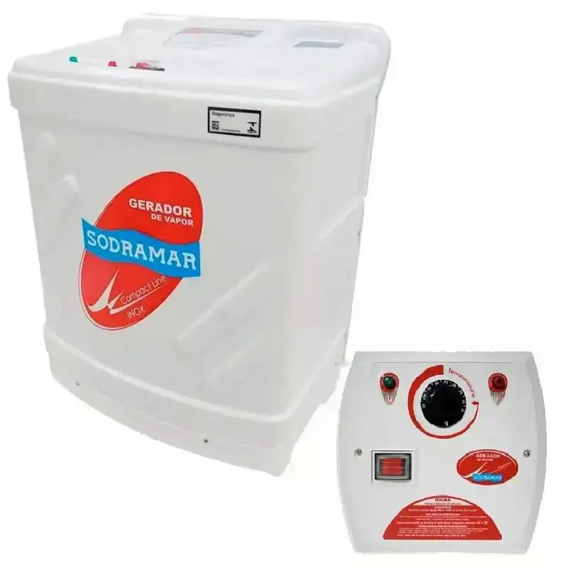 Gerador de Vapor Inox para Sauna 12,0Kw 220V c/ Quadro Analógico SODRAMAR 220 V — fotografia de referência