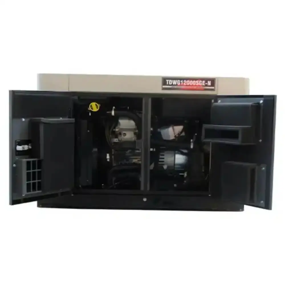 Gerador de energia cabinado à diesel silencioso 10 KVA TDWG12000SGE-N mono bivolt Toyama — fotografia 5