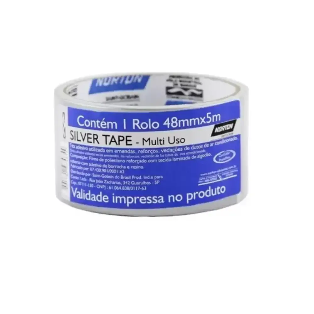 Fita Silver Tape 48 mm X 5 mm Prata NORTON — fotografia 2