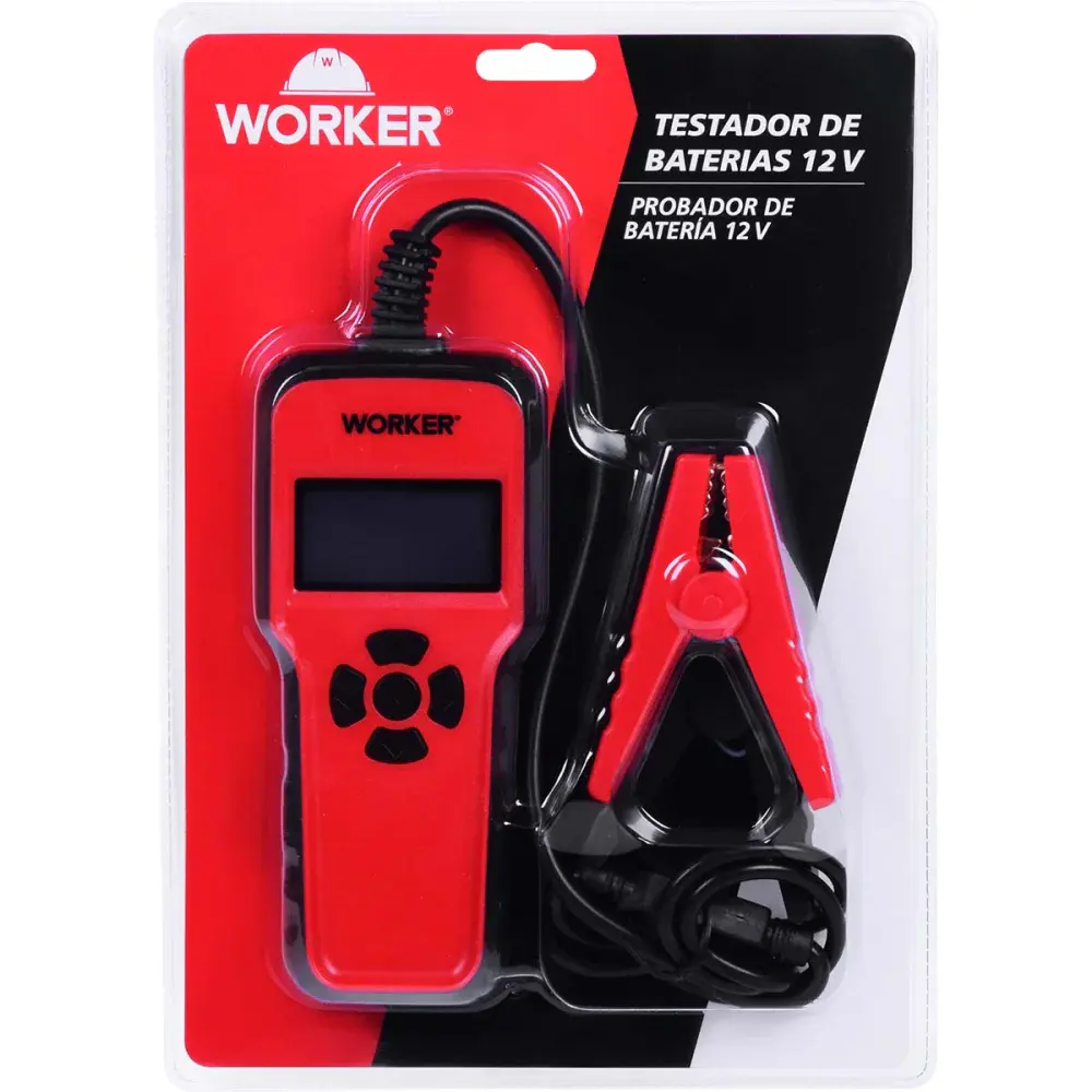 Testador de baterias com display lcd 12V Worker — fotografia 4