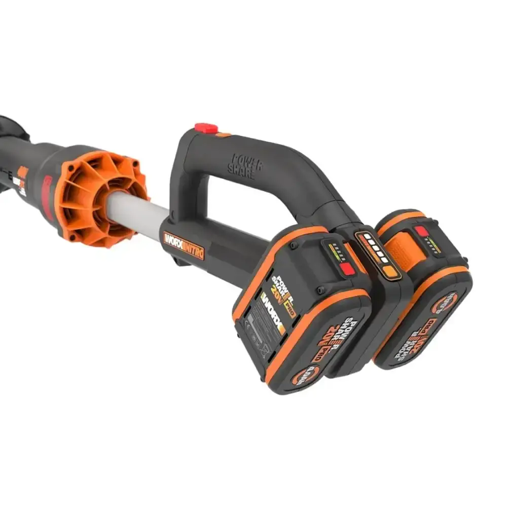Soprador de folhas elétrico 40V com baterias 20V 4,0AH Worx — fotografia 5