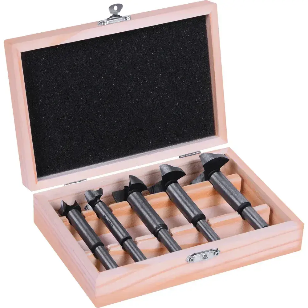 Kit de brocas forstner para madeira com 5 peç Worker — fotografia 7
