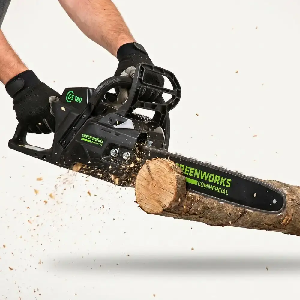Motosserra 82V brushless sabre 18 POL + bateria 4,0AH + carregador bivolt Greenworks — fotografia 6