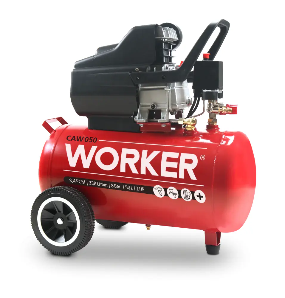 Compressor de ar 2HP 50L 8BAR Worker — fotografia de referência