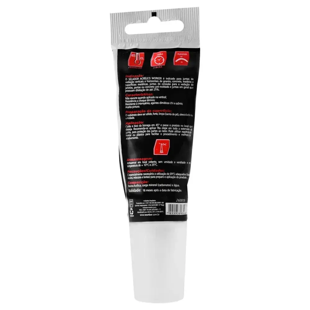 Selante acrílico para vedação 80G Worker — fotografia 7