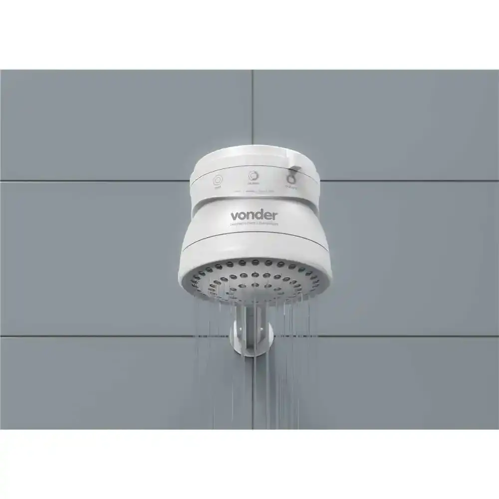 Ducha 3 temperaturas 5400W branca Vonder — fotografia 3