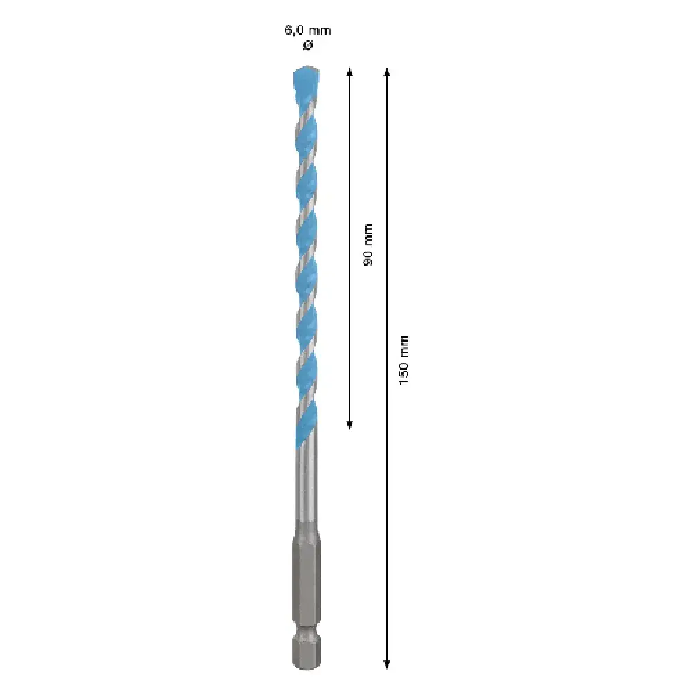 Broca HEX-9 6X90X150 multiconstruction Bosch