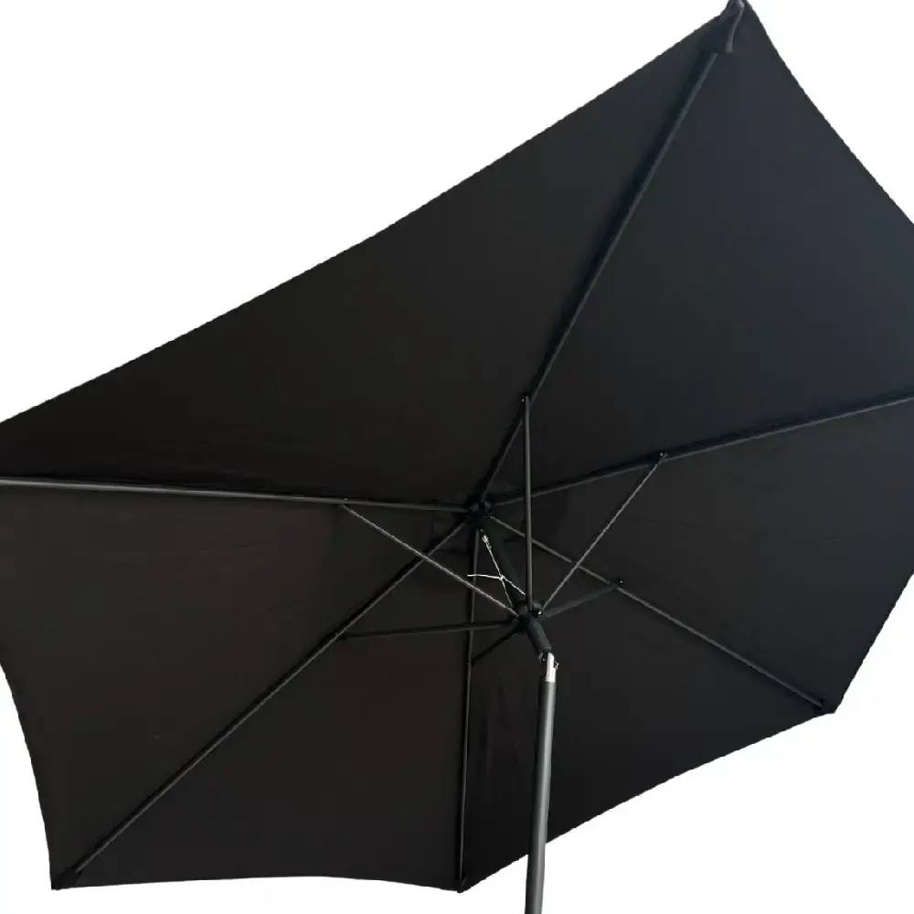 Ombrellone preto 2,70M articulado com manivela IWOBCA270PT ImportWay — fotografia 7