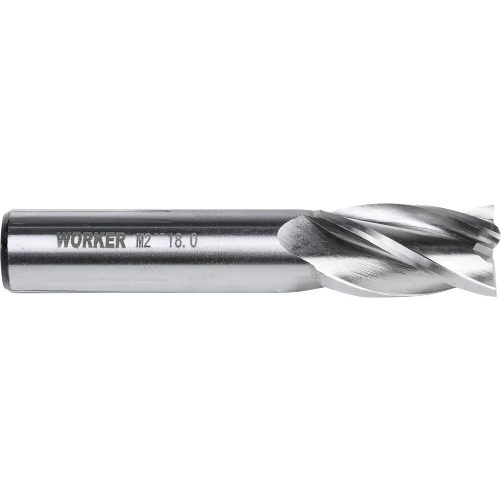 Fresa de topo reto aço rápido 18MM haste 16MM Worker