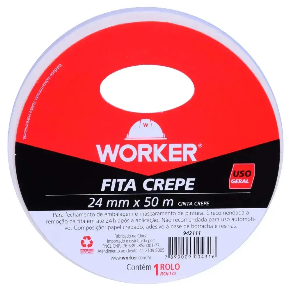 Fita crepe de uso geral 24MMX50M Worker — fotografia 10