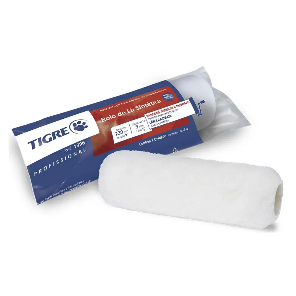 Rolo lã sintética pinceis tigre 23CM 1396