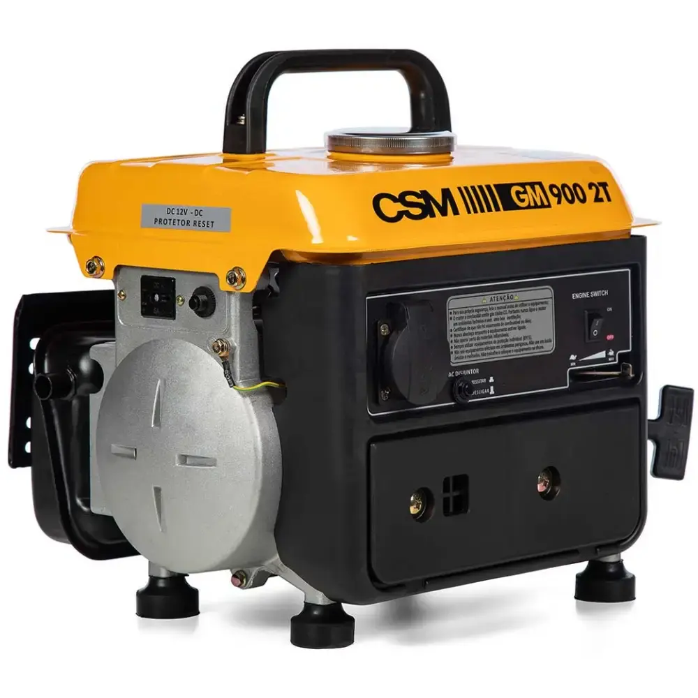 Gerador a gasolina 0,90 KVA 2 tempos monofásico GM-900 CSM 110 V — fotografia 2