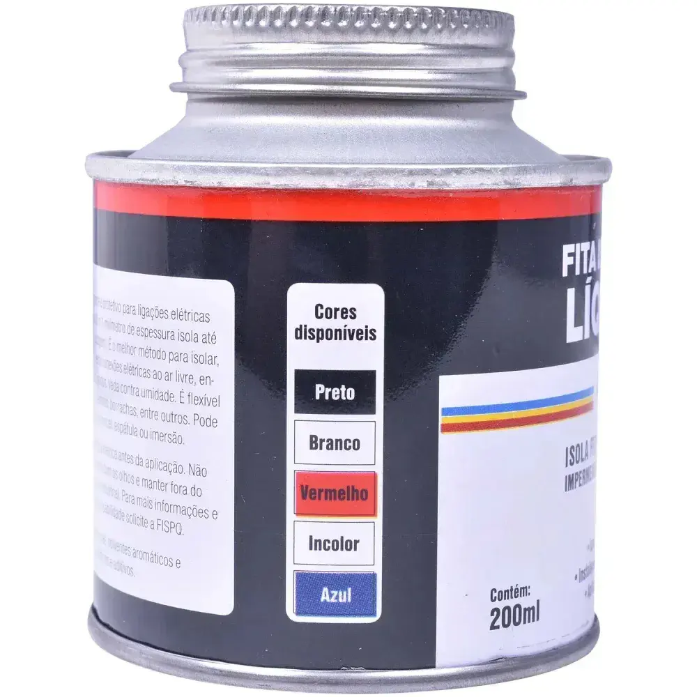Fita isolante líquida branca 200 ml quimatic tapmatic — fotografia 7