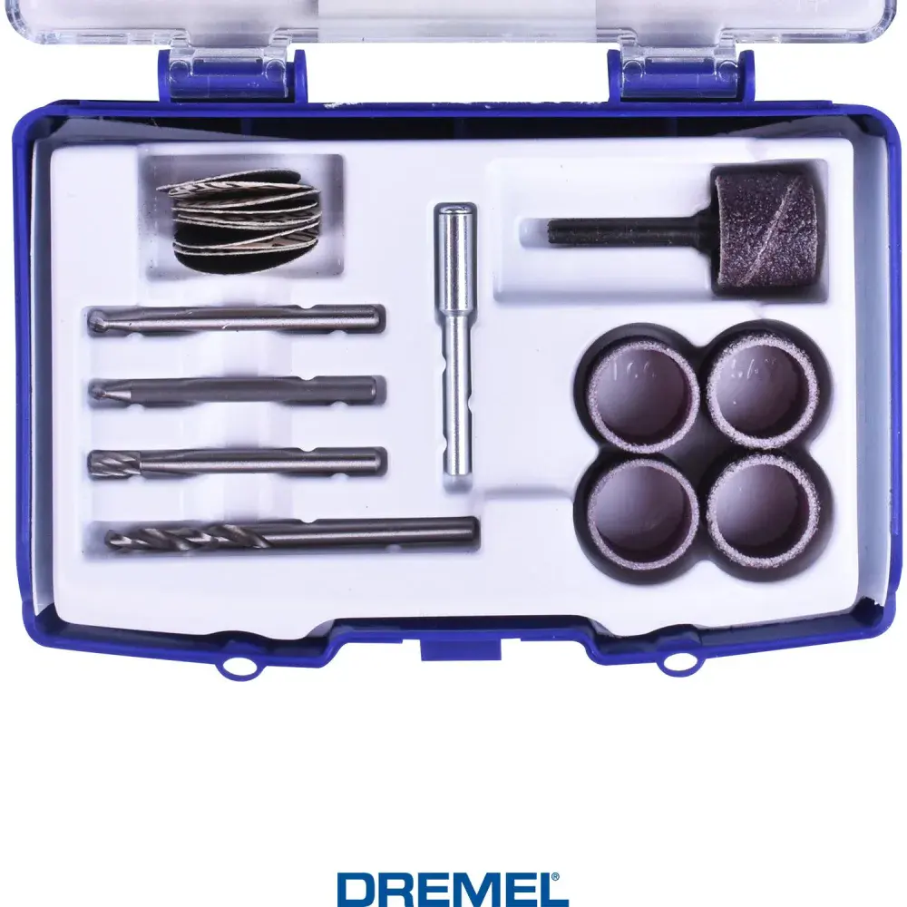 Kit para mini retífica 20 peç para madeira Dremel — fotografia 3