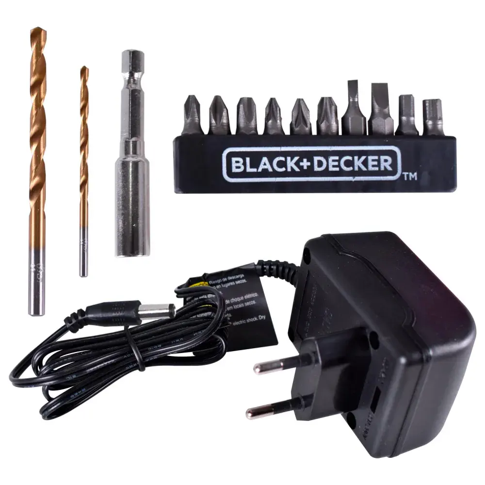 Furadeira parafusadeira à bateria 3/8 12V biv blackdecker Black & Decker — fotografia 5