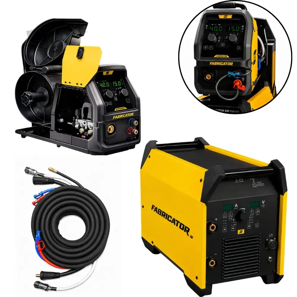 Solda inversora multiprocesso fabricator 510I 380/440 completa com cabo 5M Esab