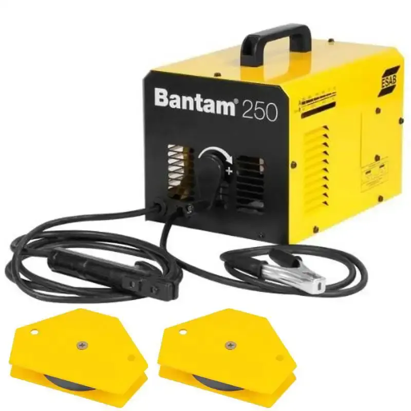 Solda transformador bantam 250 110 / 220 v Esab + brinde 2 esquadros magnéticos 10 KG