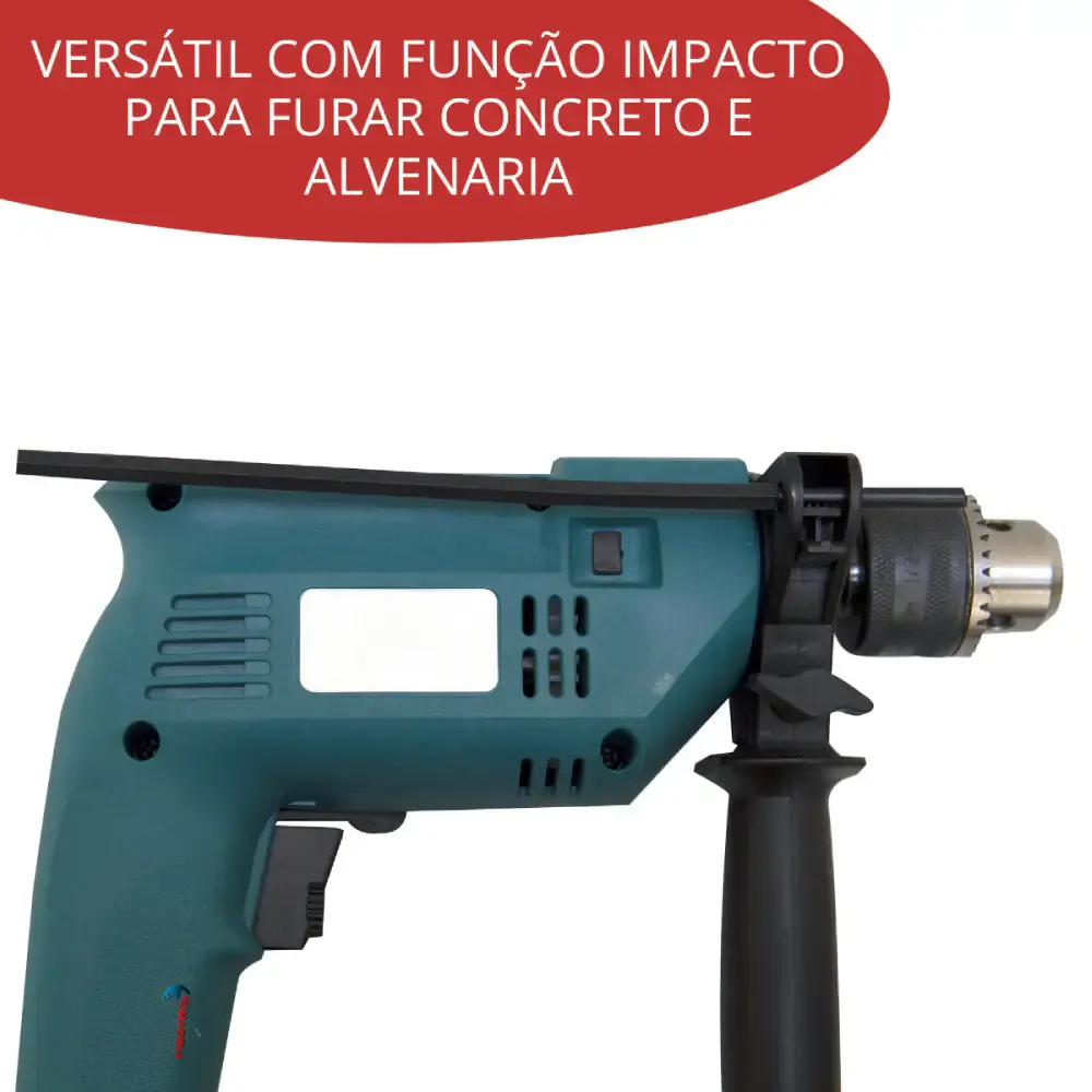 Furadeira de impacto 3/8 POL 550W Evald 220 V — fotografia 7