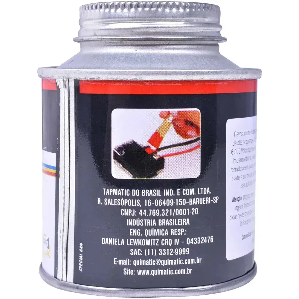 Fita isolante líquida branca 200 ml quimatic tapmatic — fotografia 9