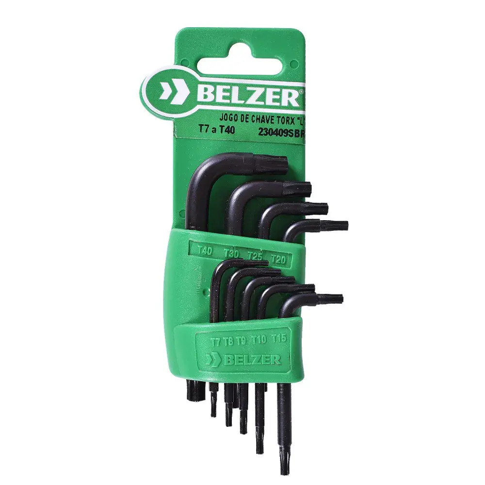 Chave torx tipo l jogo curto 230409SBR belzer - 9 peç Belzer/sata