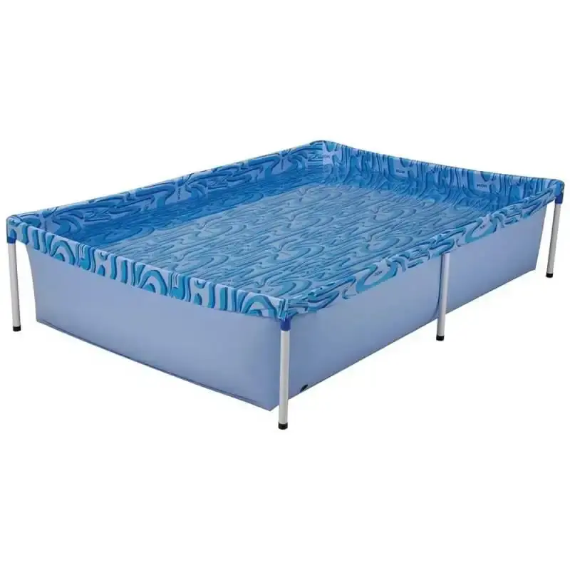 Piscina retangular 1000 litros de lona com armação 189X126X42 CM + 1 lança água bichinho Mor — fotografia 4
