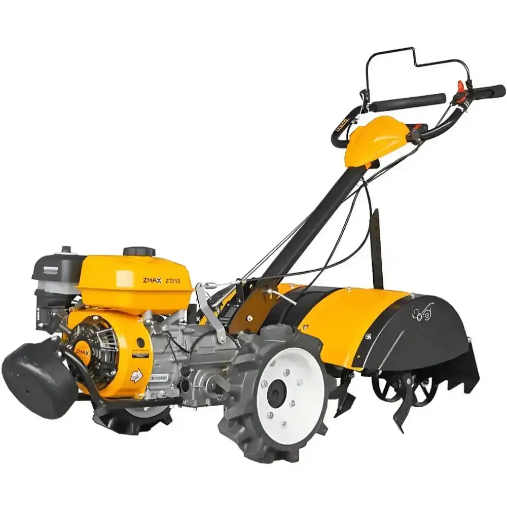 Motocultivador gasolina 7,0 HP 4T 212 CC plantio e aviário rodas e enxadas ZT810 Zmax
