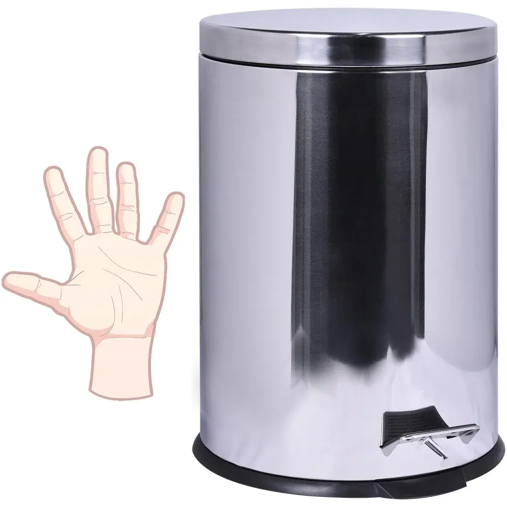 Lixeira de aço inox com pedal 20 litros Kala — fotografia 5