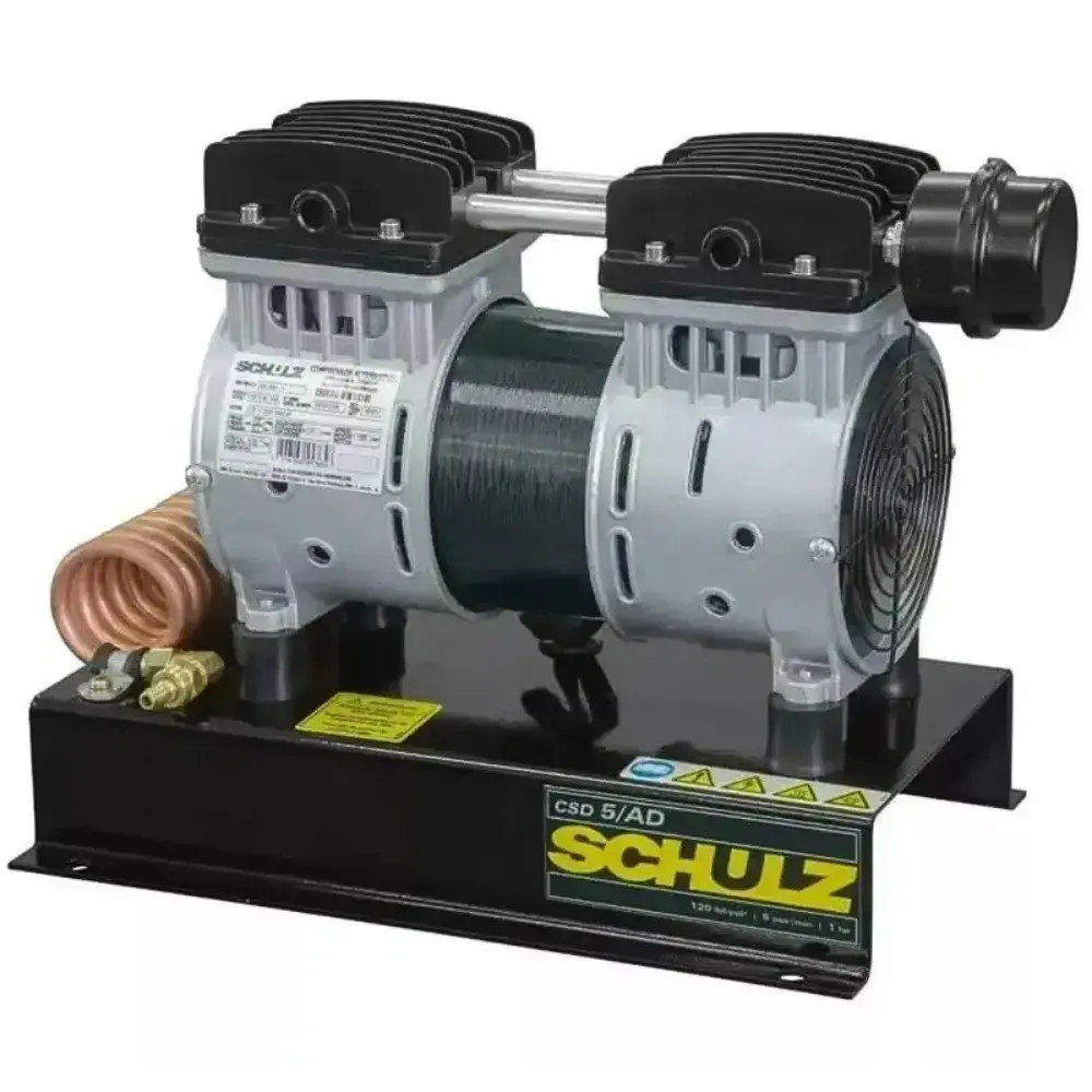 Compressor ar direto 1HP para poço artesiano silencioso sem óleo CSD5/AD Schulz 220 V — fotografia 2