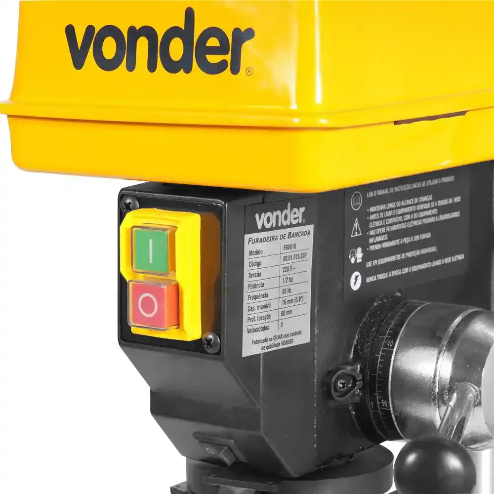 Furadeira de bancada 1/2 pol 1/3HP FBV013 Vonder 110 V — fotografia 9