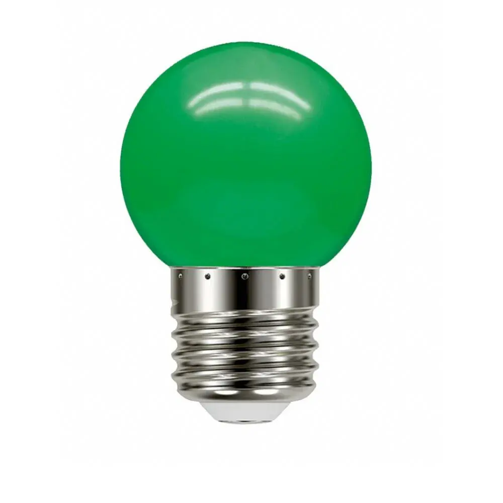 Lâmpada led bolinha 1W 127V verde Taschibra