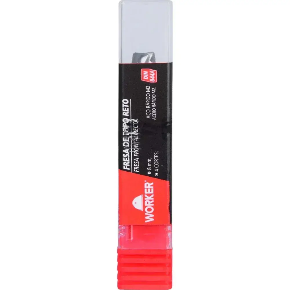 Fresa de topo reto aço rápido 8MM Worker — fotografia 10