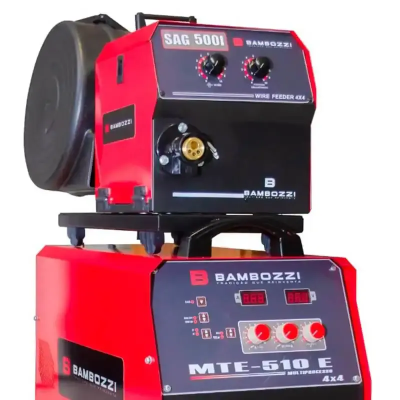 Solda mig. TIG e eletrodo multiprocesso 510E cabeçote externo SAG DI 500I trifásica Bambozzi — fotografia 3