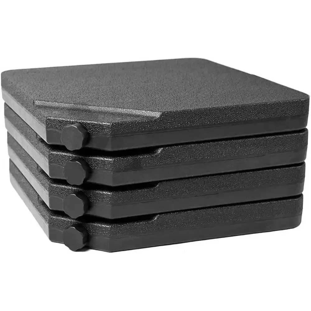 Base para ombrellone 60 litros 80 KG com 4 peças preto casa LYS — fotografia 4