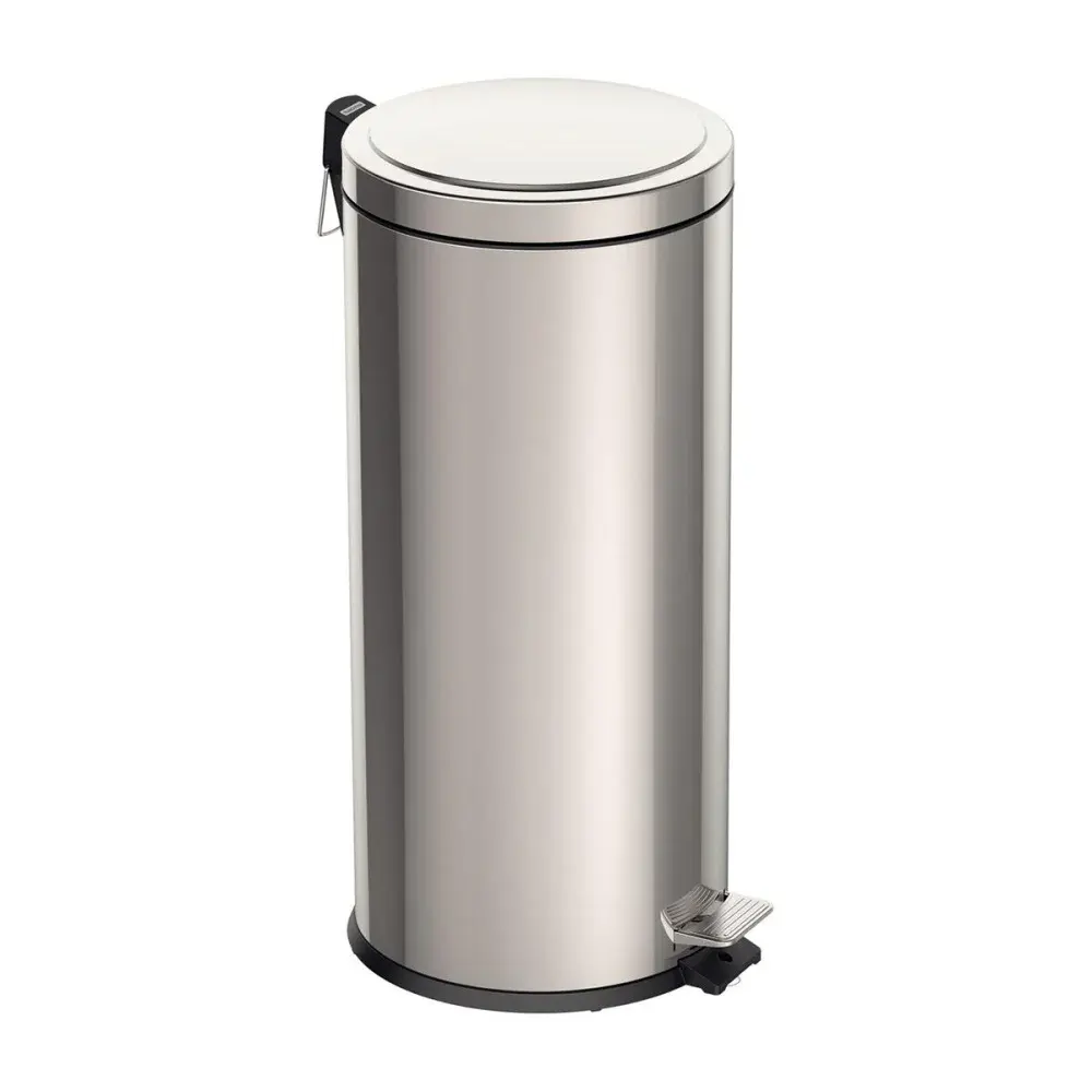Lixeira com pedal em aço inox polido e balde interno 30 l Tramontina