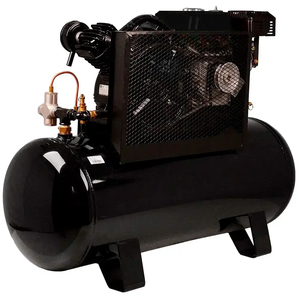 Compressor ar gasolina 20 pés 200 litros CMV MotoMil motor partida elétrica 10 HP toyama — fotografia 3