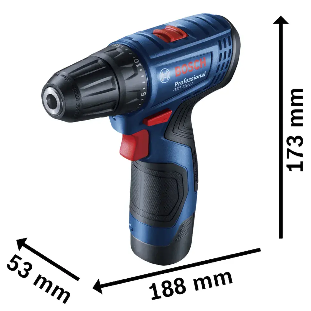 Parafusadeira / furadeira 12V gsr 120-LI Bosch bivolt — fotografia 12