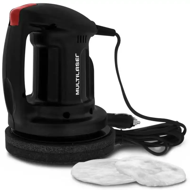 Politriz Orbital Automotiva 12V 6 POL 150MM Cabo 3.8M AU605 c/ 2 Boinas MULTILASER — fotografia 6