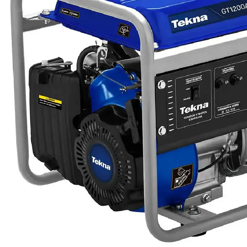 Gerador de Energia á Gasolina 1,2 KVA 4 Tempos GT1200 Monofásico TEKNA 110 V — fotografia 4