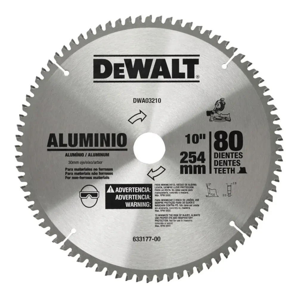 Disco de serra esquadria 10 254MM 80 dentes DWA03210 Dewalt