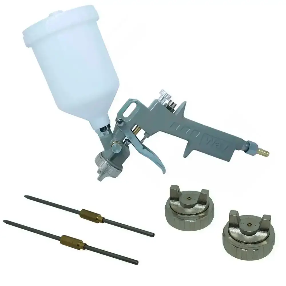 Pistola de pintura gravidade 600 ML com 3 bicos 1,2 - 1,5 e 1,8 MM IWPPG-3B ImportWay — fotografia 2